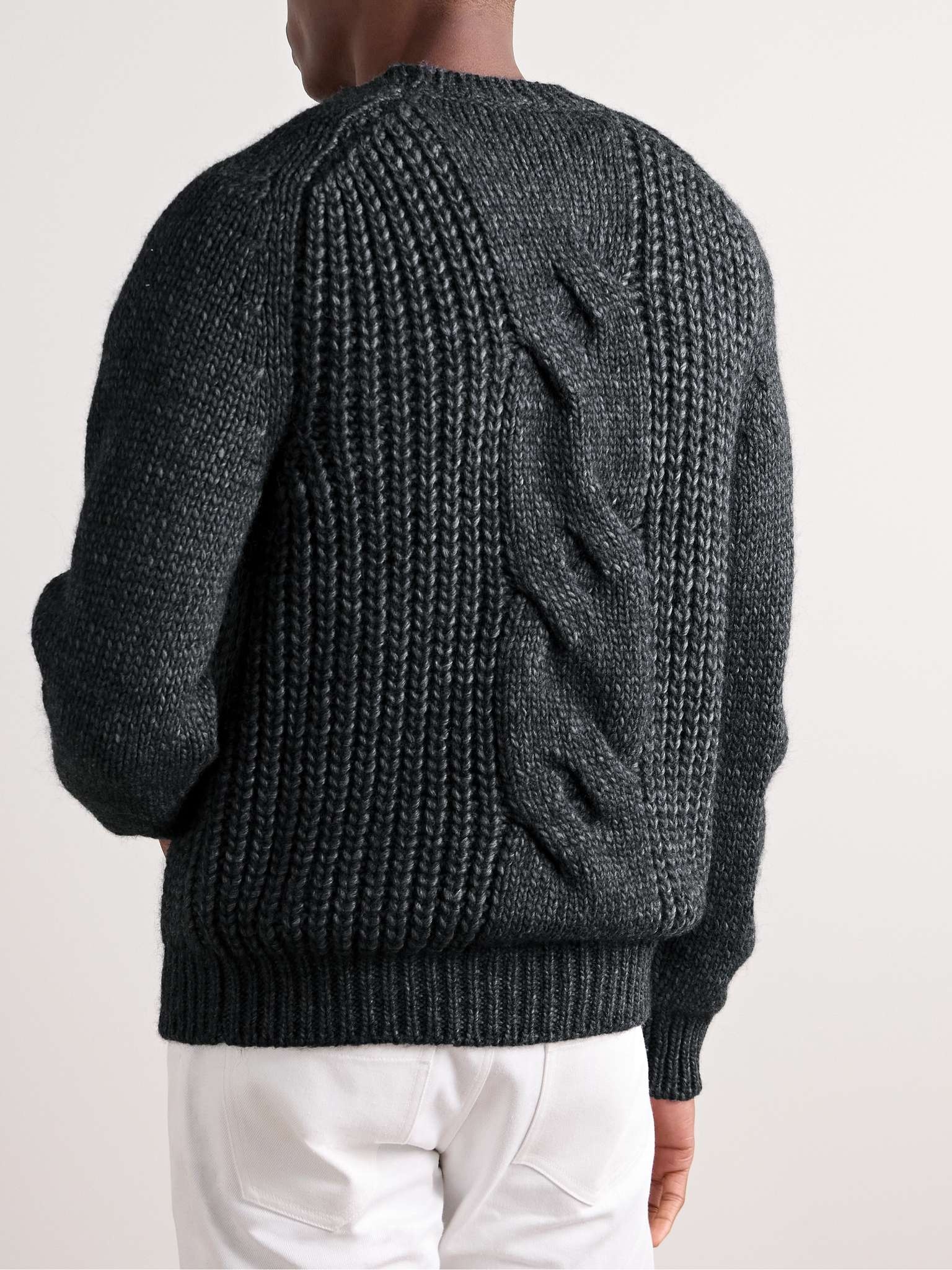 Ribbed Cable-Knit Sweater - 4