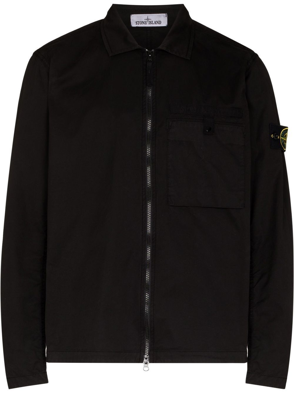 Compass-patch shirt jacket - 1