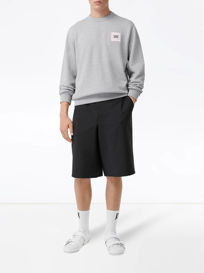 Burberry logo appliqué sweatshirt outlook