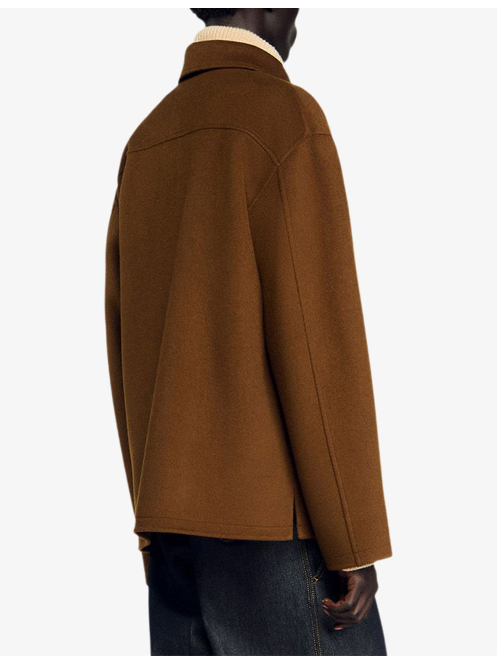 Chest-pocket zip-fastened wool-blend jacket - 4