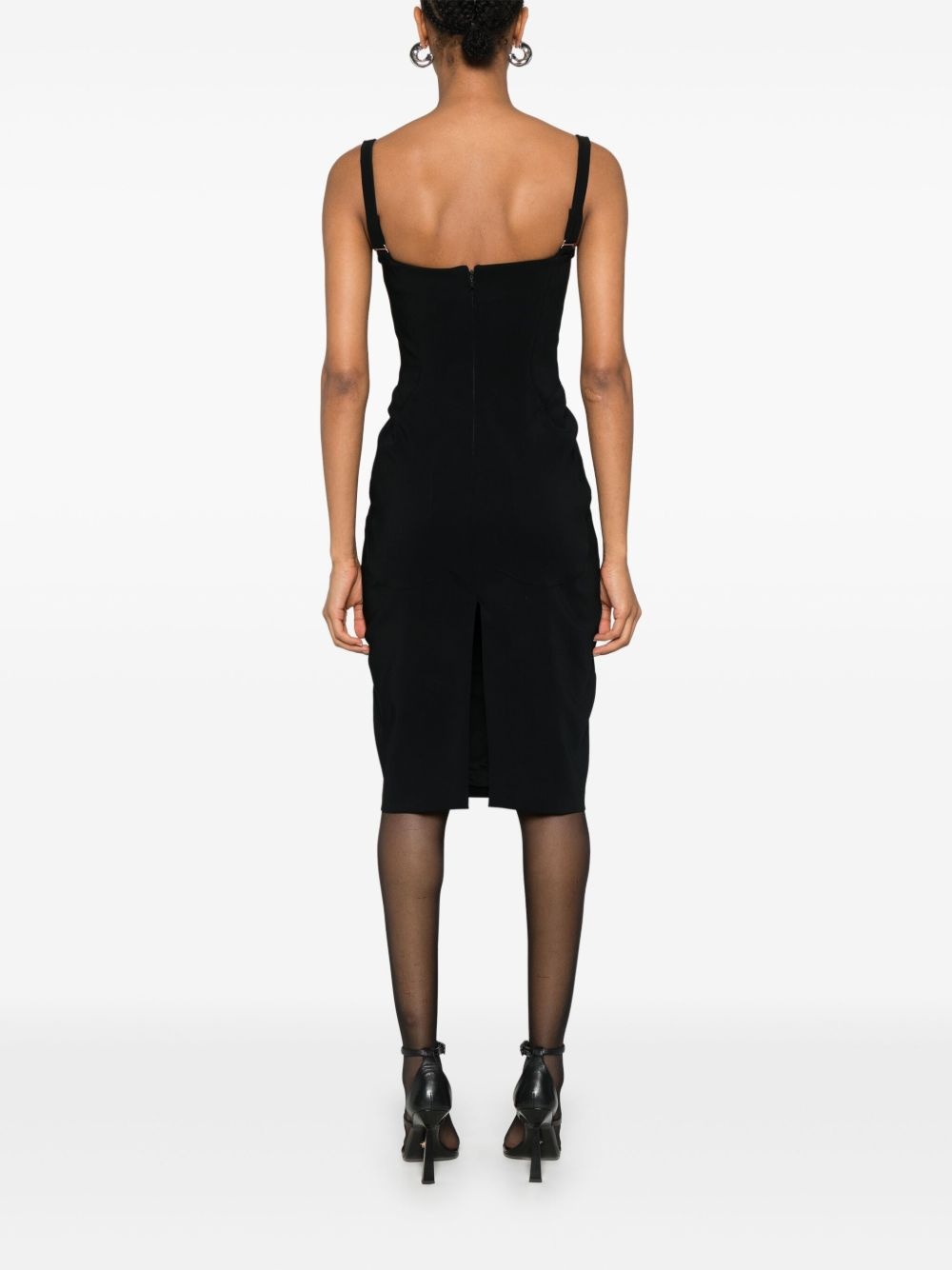 bucked bustier midi dress - 4
