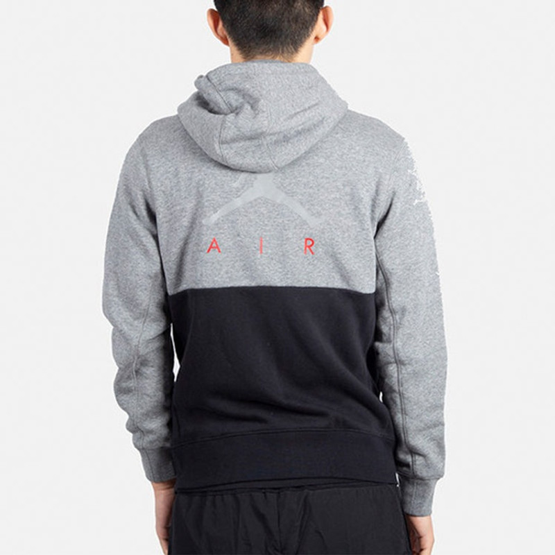 Jordan Air Jordan Basketball Casual Sports Hooded Jacket Black Gray Colorblock CK1353-091 outlook