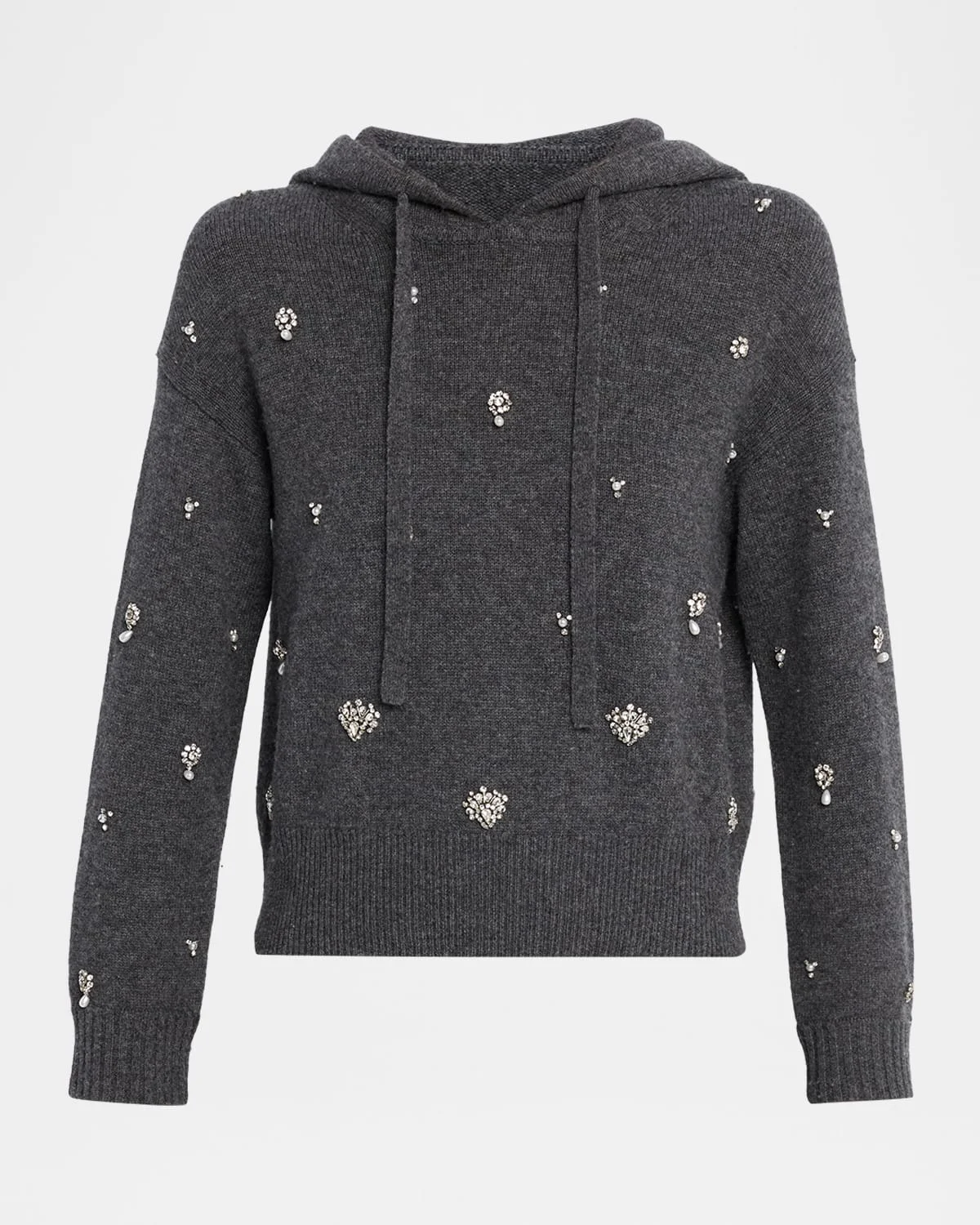 Karmen Wool-Cashmere Embellished Hoodie - 1