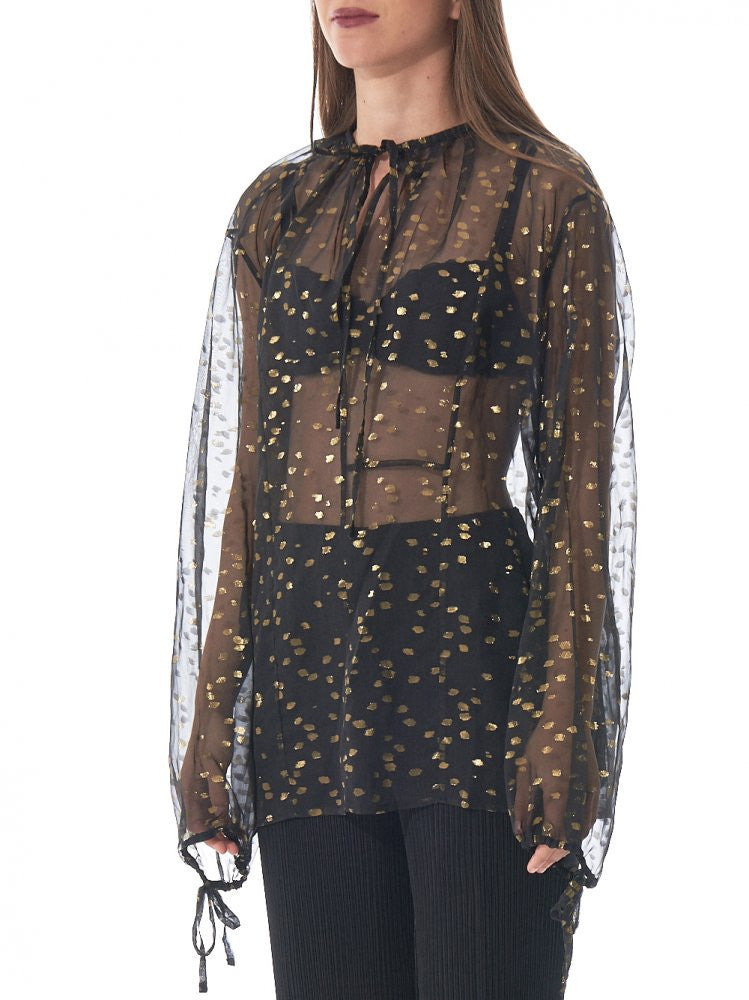 Gold Detail Sheer Tunic - 2