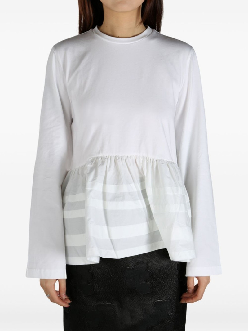 CECILIE BAHNSEN ruffled t-shirt outlook