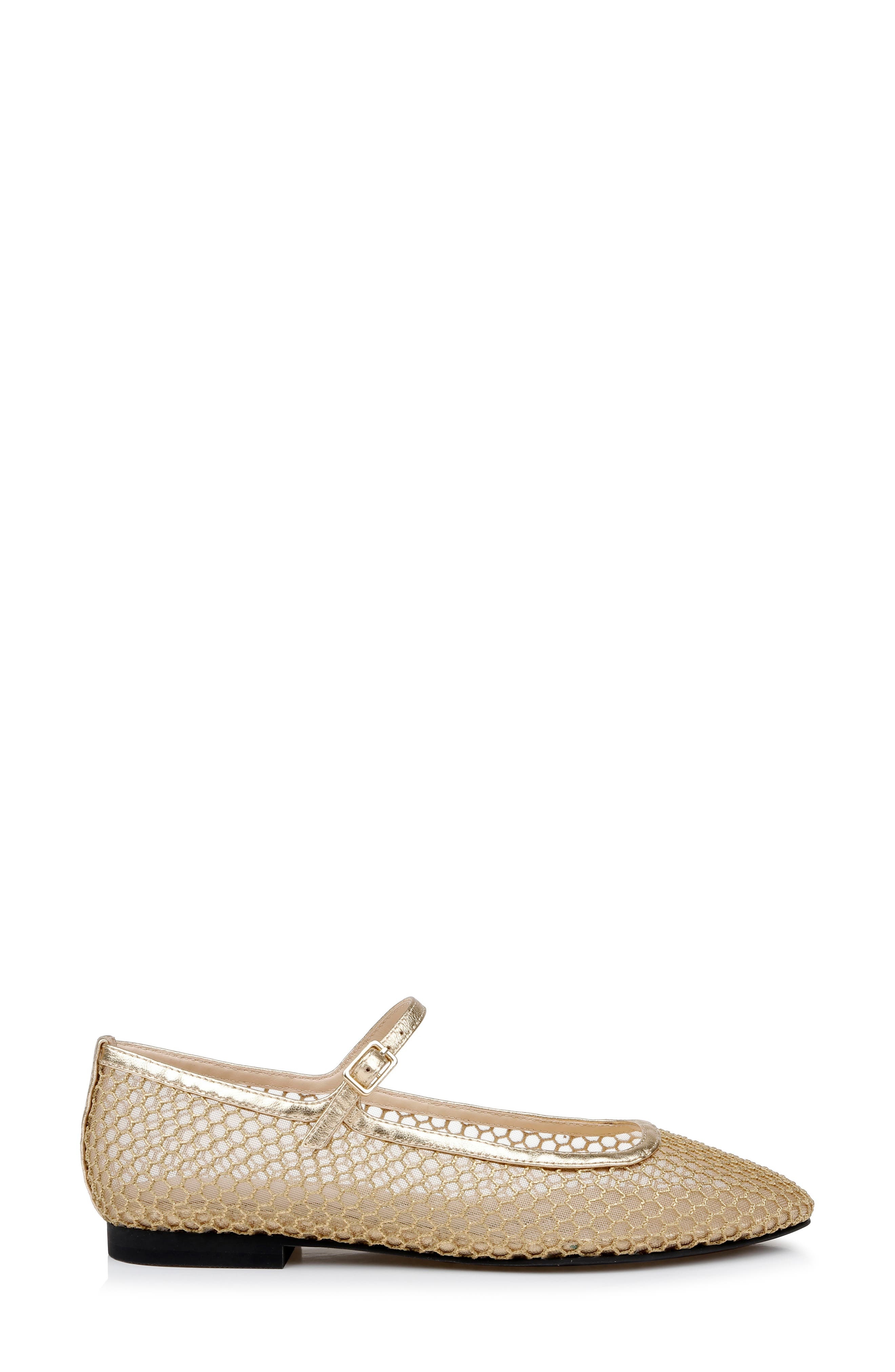 L'AGENCE Grainne Mary Jane Flat in Gold Mesh at Nordstrom - 3
