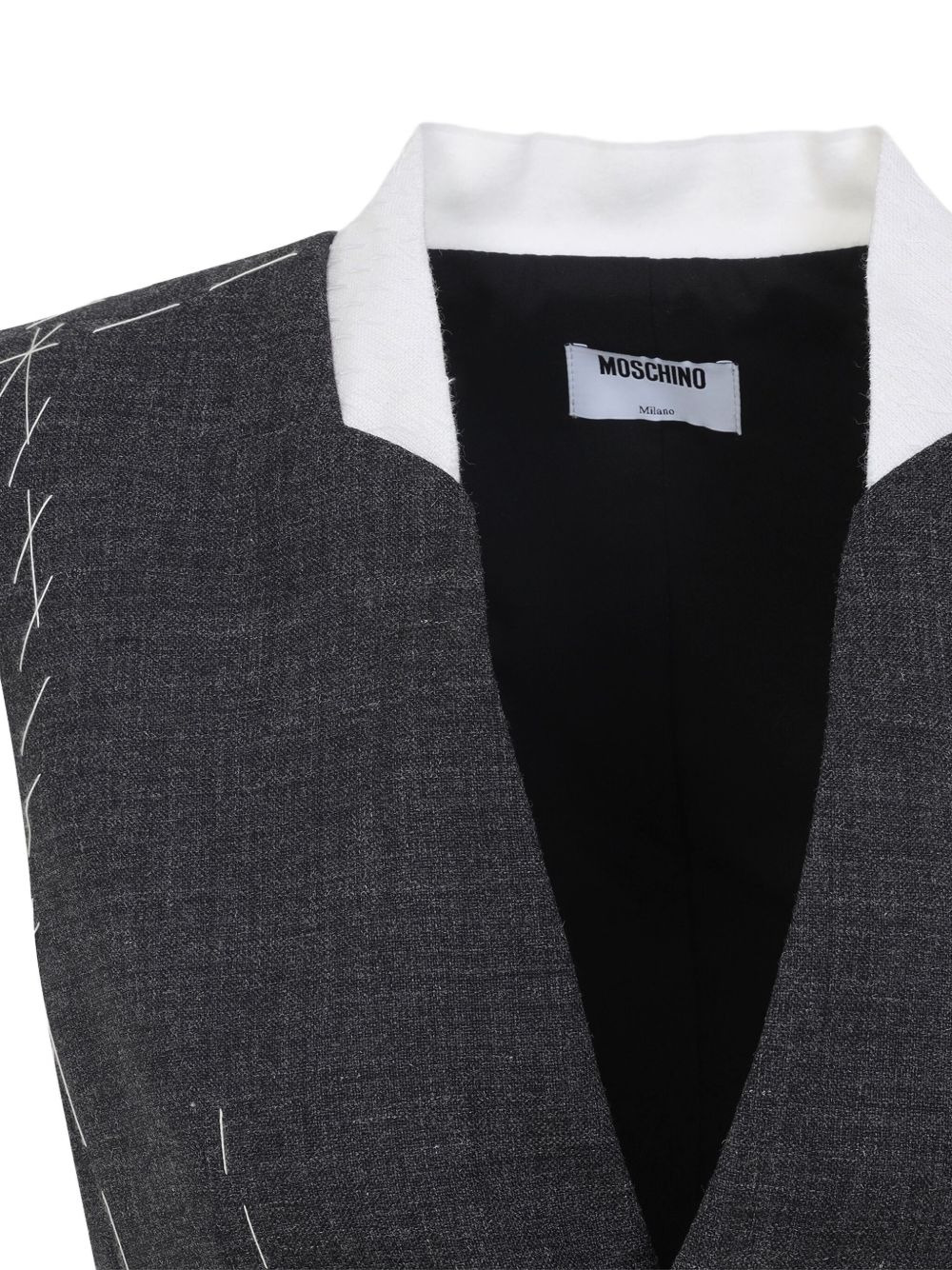 tailored stitching-detail gilet - 4