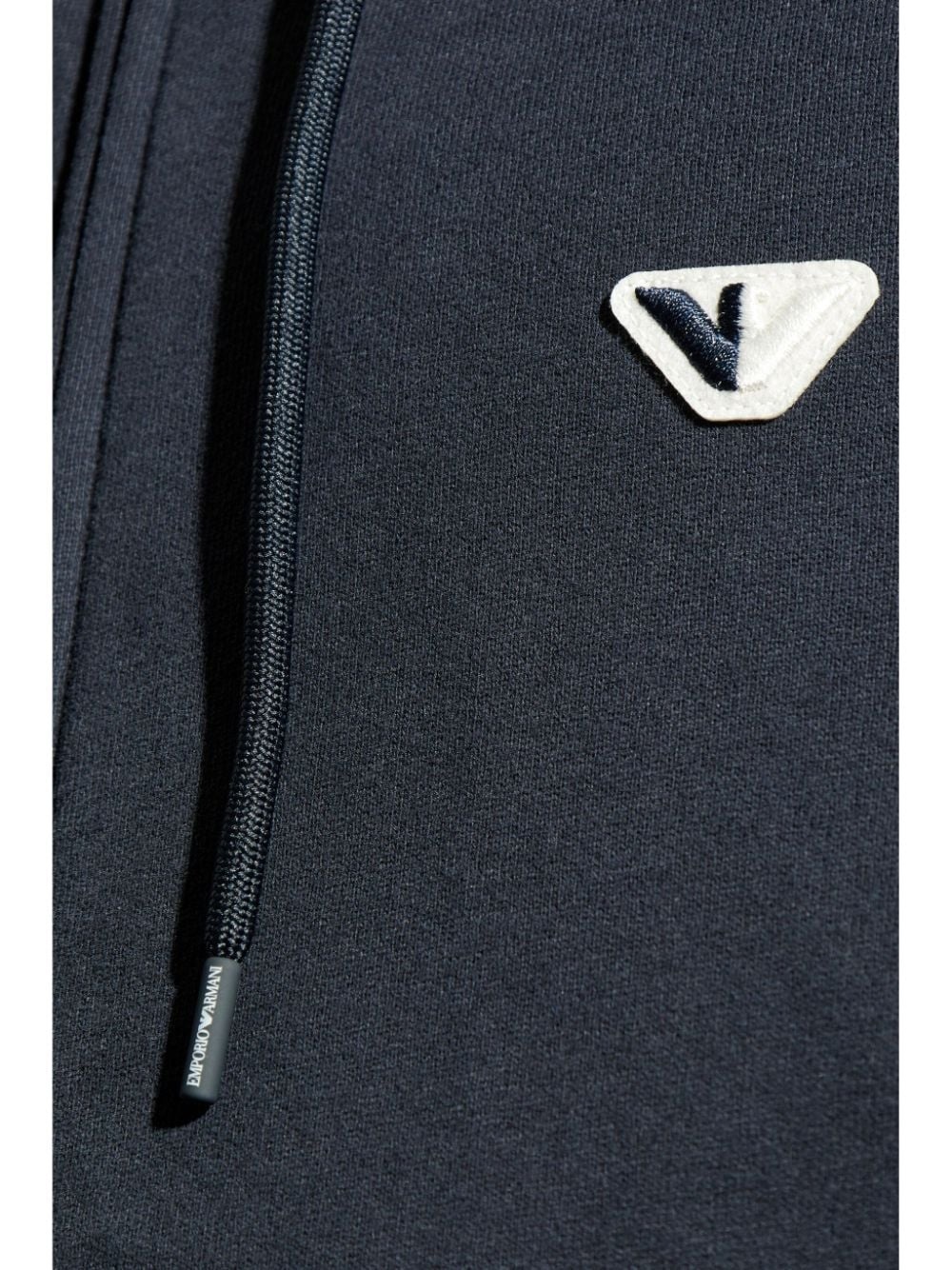 EMPORIO ARMANI embroidered logo zipped hoodie | REVERSIBLE