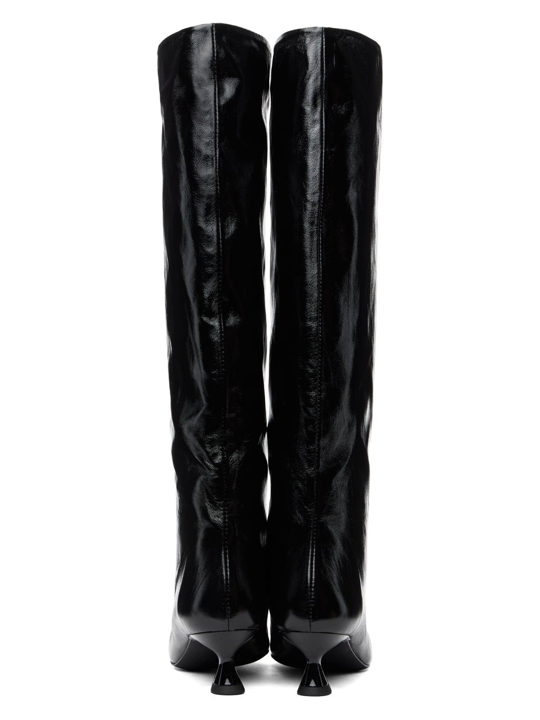 Black Soft Slouchy High Shaft Boots - 2