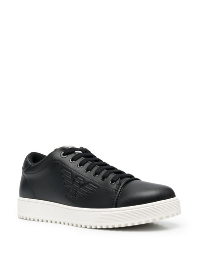 EMPORIO ARMANI logo-detail lace-up sneakers outlook