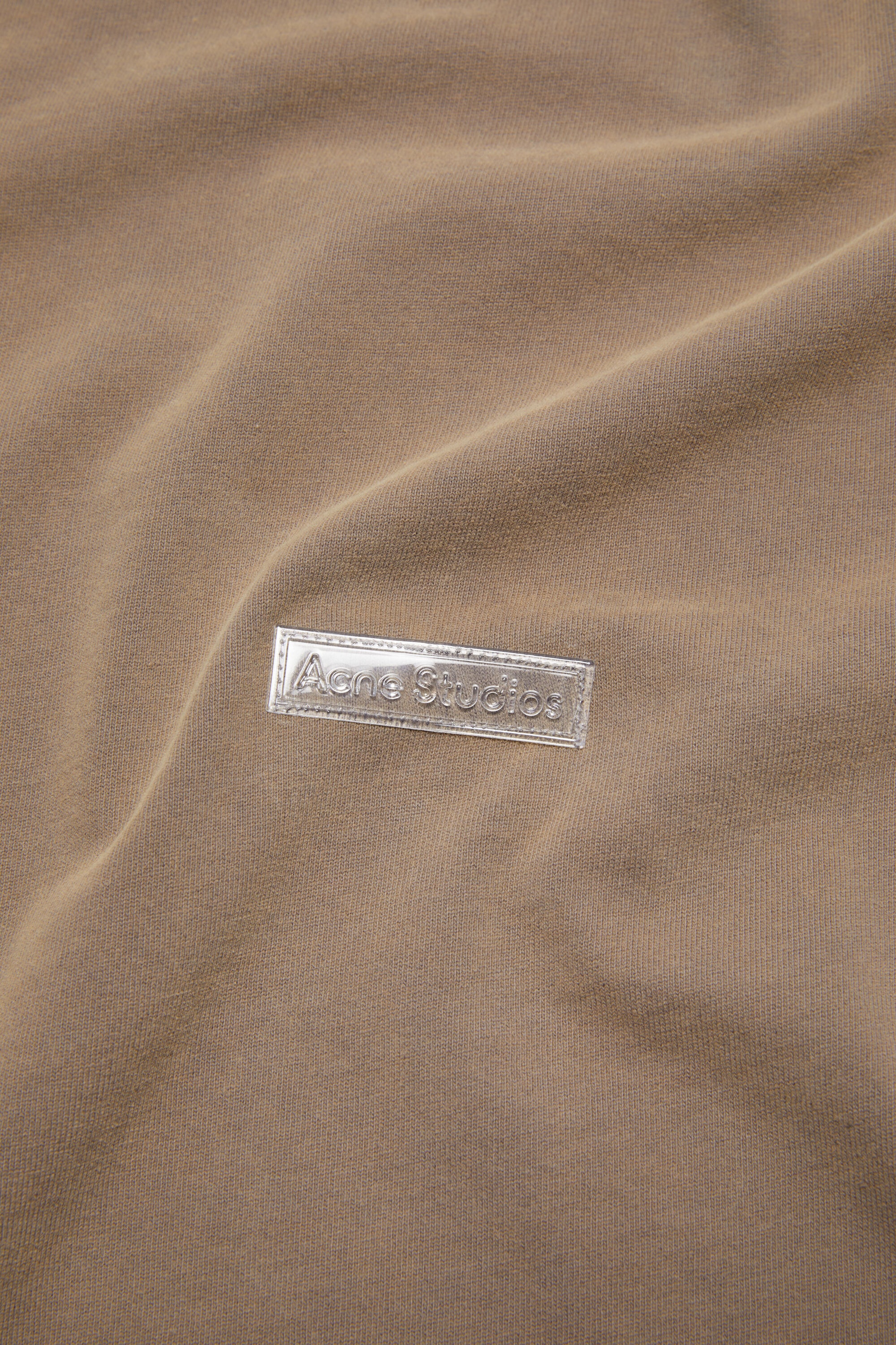 Crew neck t-shirt - Relaxed unisex fit - Taupe Brown - 4