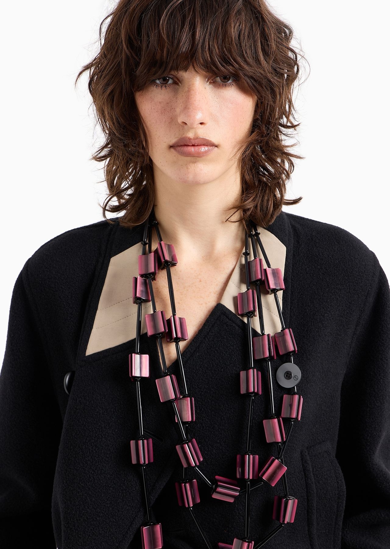 Double-breasted pea coat in double cashmere - 5