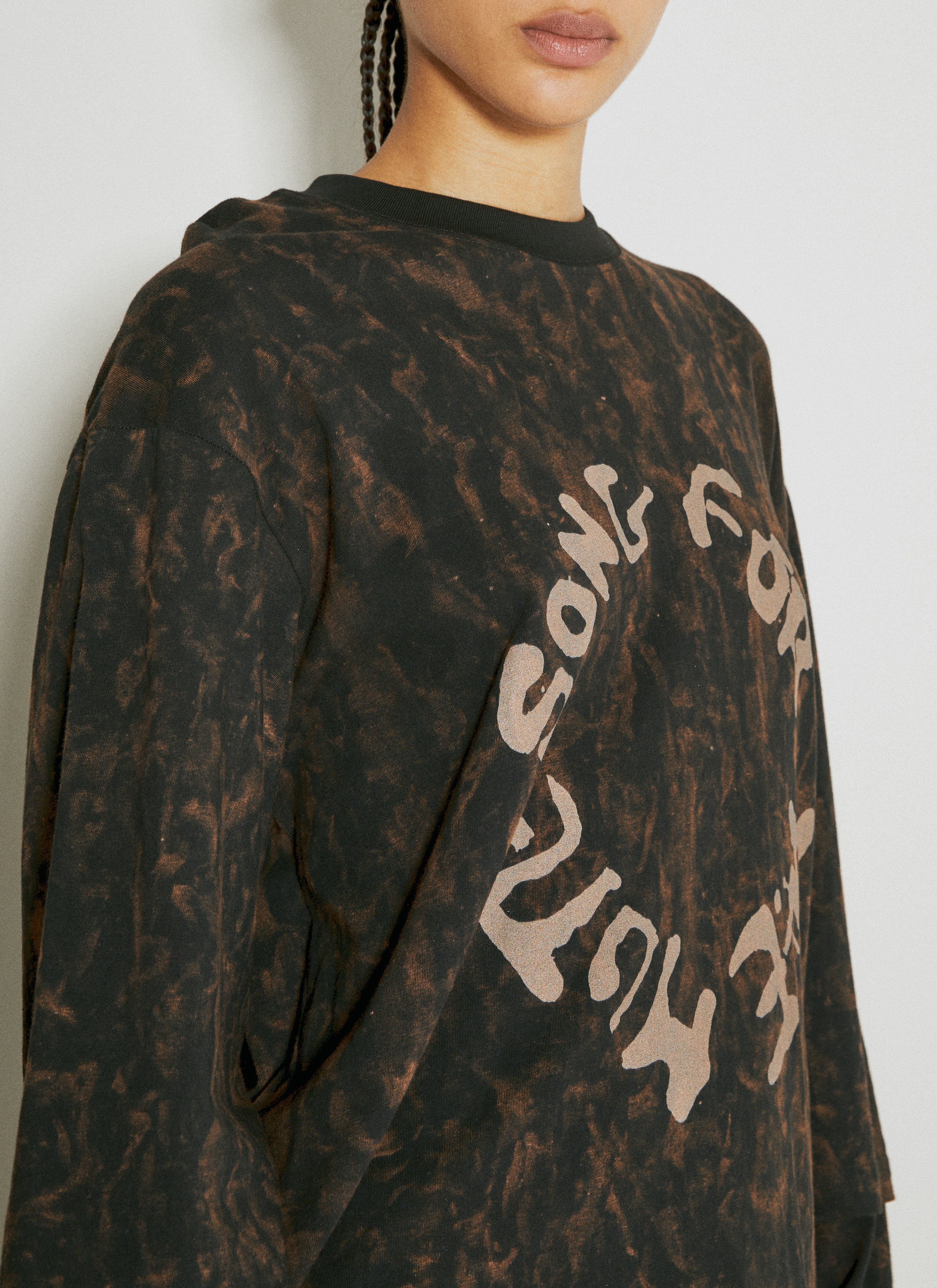 Distressed Logo Print Sweatshirt - 4