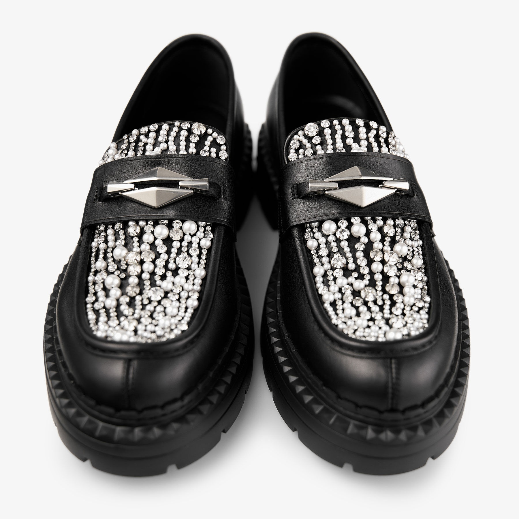Marlow Diamond/M
Black Leather Pearl Shoes - 3