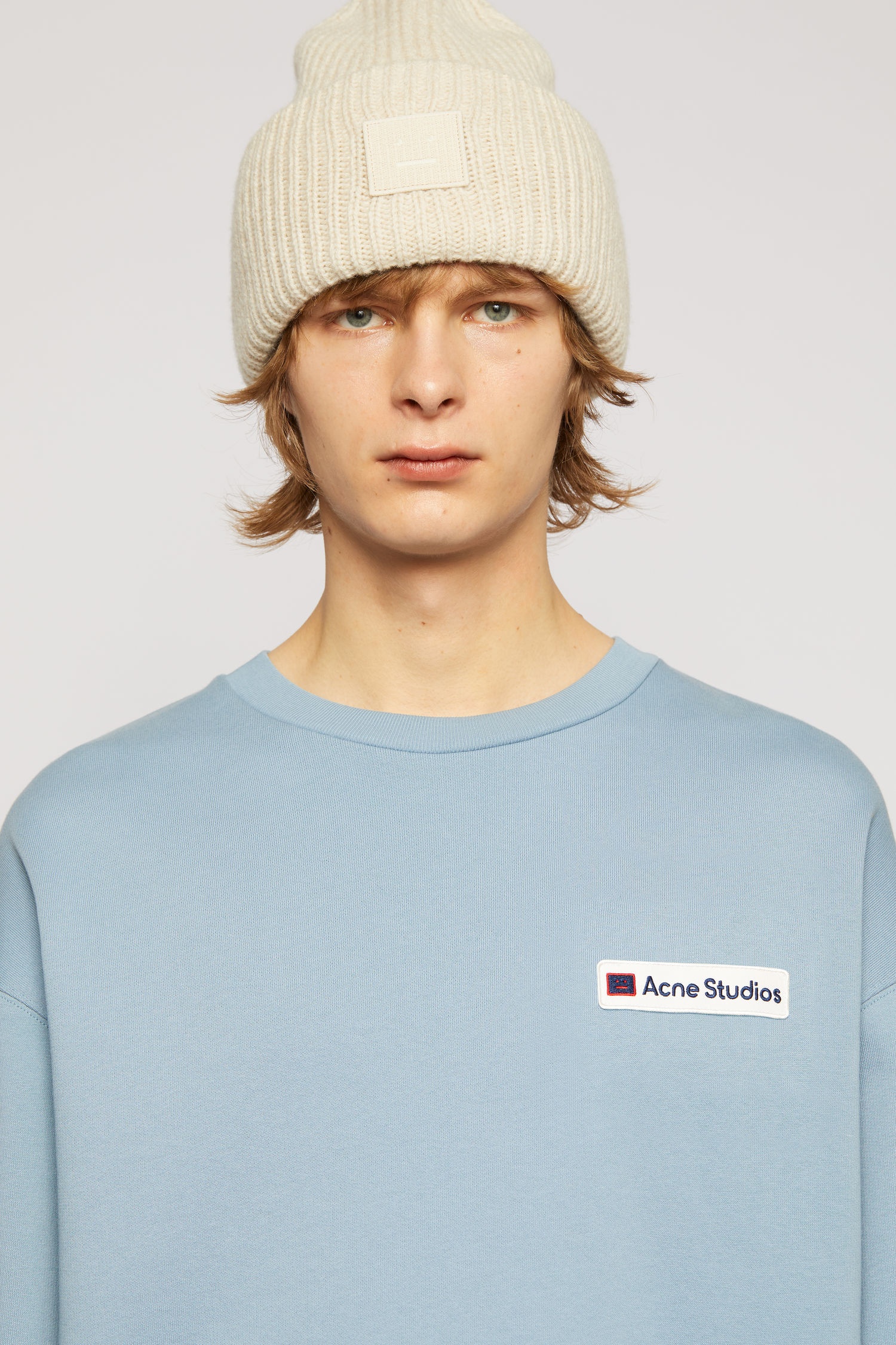 Logo patch sweatshirt mineral blue - 6