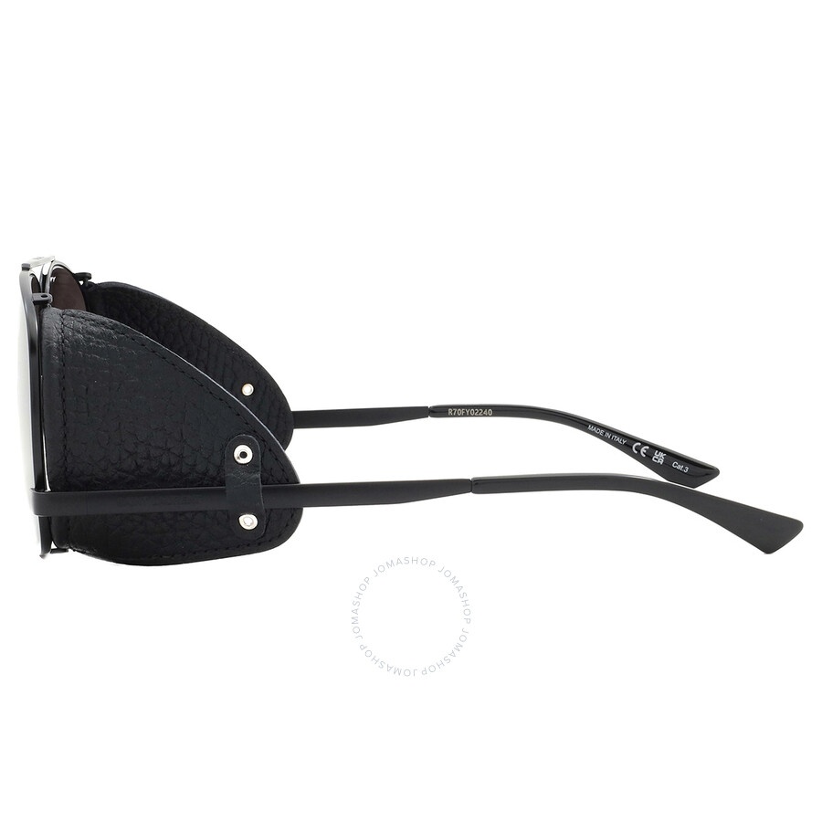 Saint Laurent Black Pilot Men's Sunglasses SL 653 LEON LEATHER SPOILER 002 59 - 3