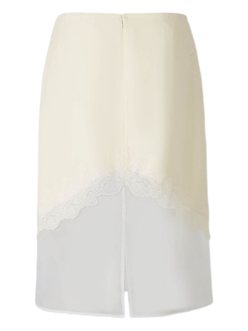 Jil Sander asymmetric lace midi skirt outlook