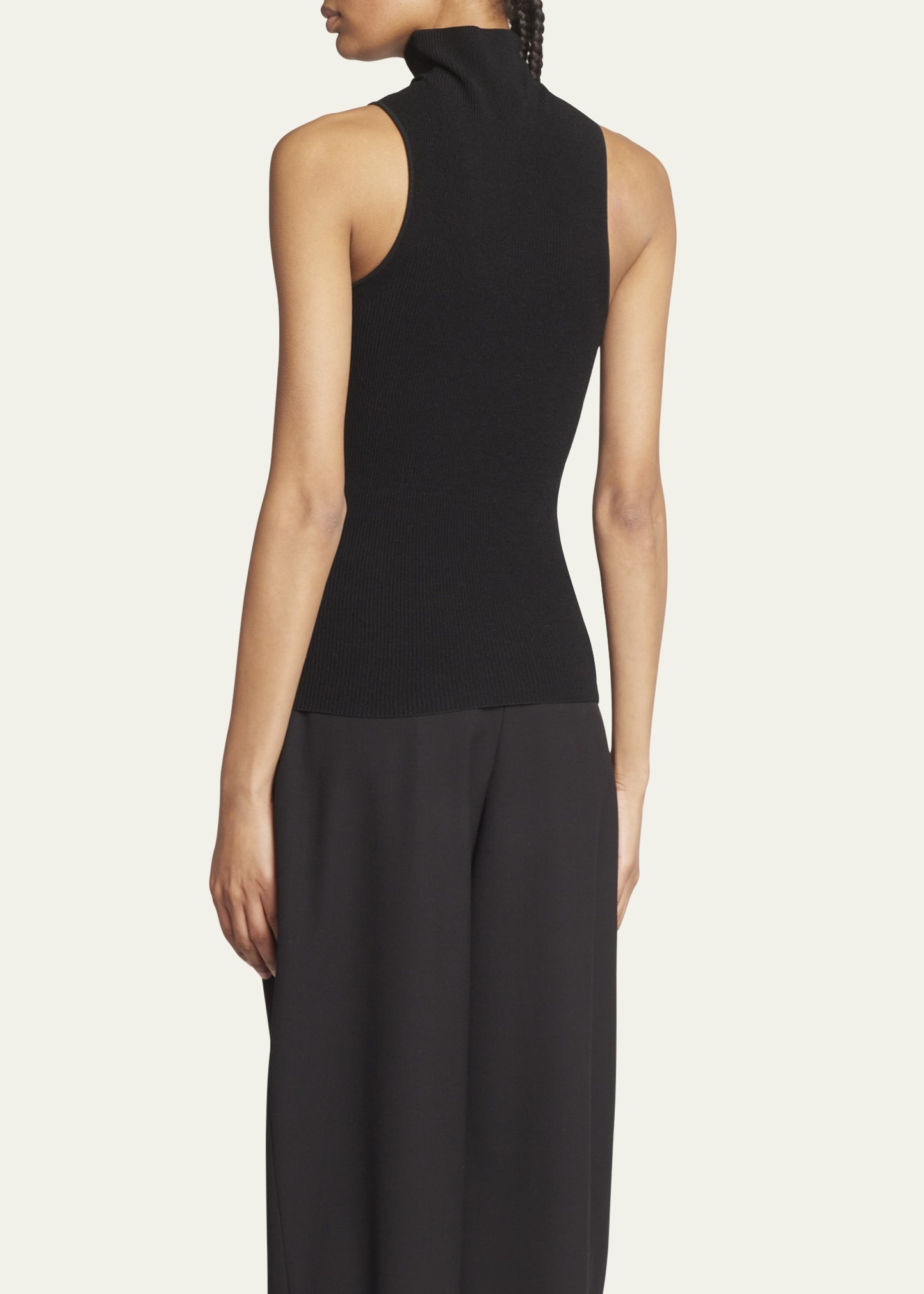 Matte Viscose Knit Ribbed Top - 3