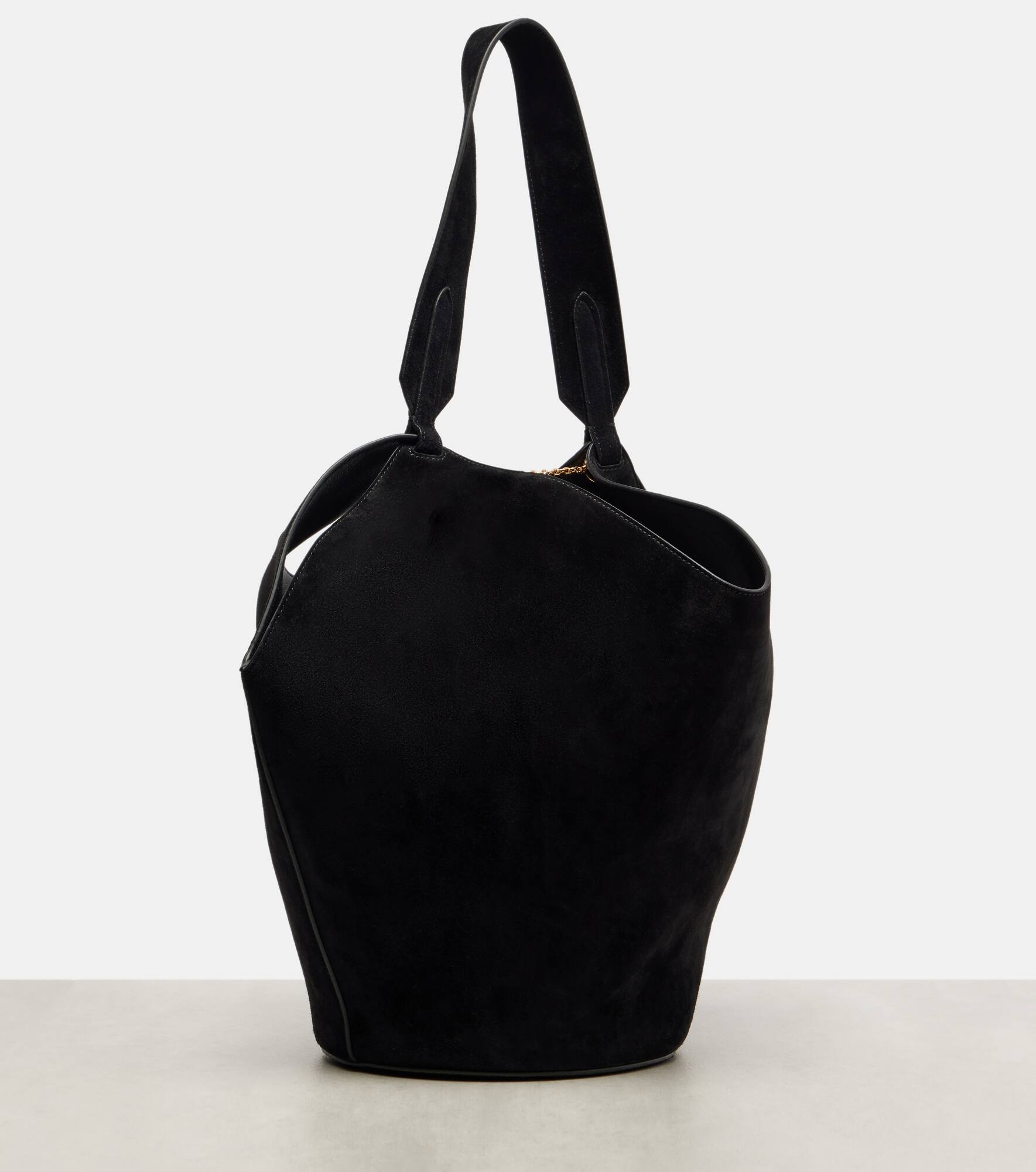 Lotus Small suede tote bag - 4