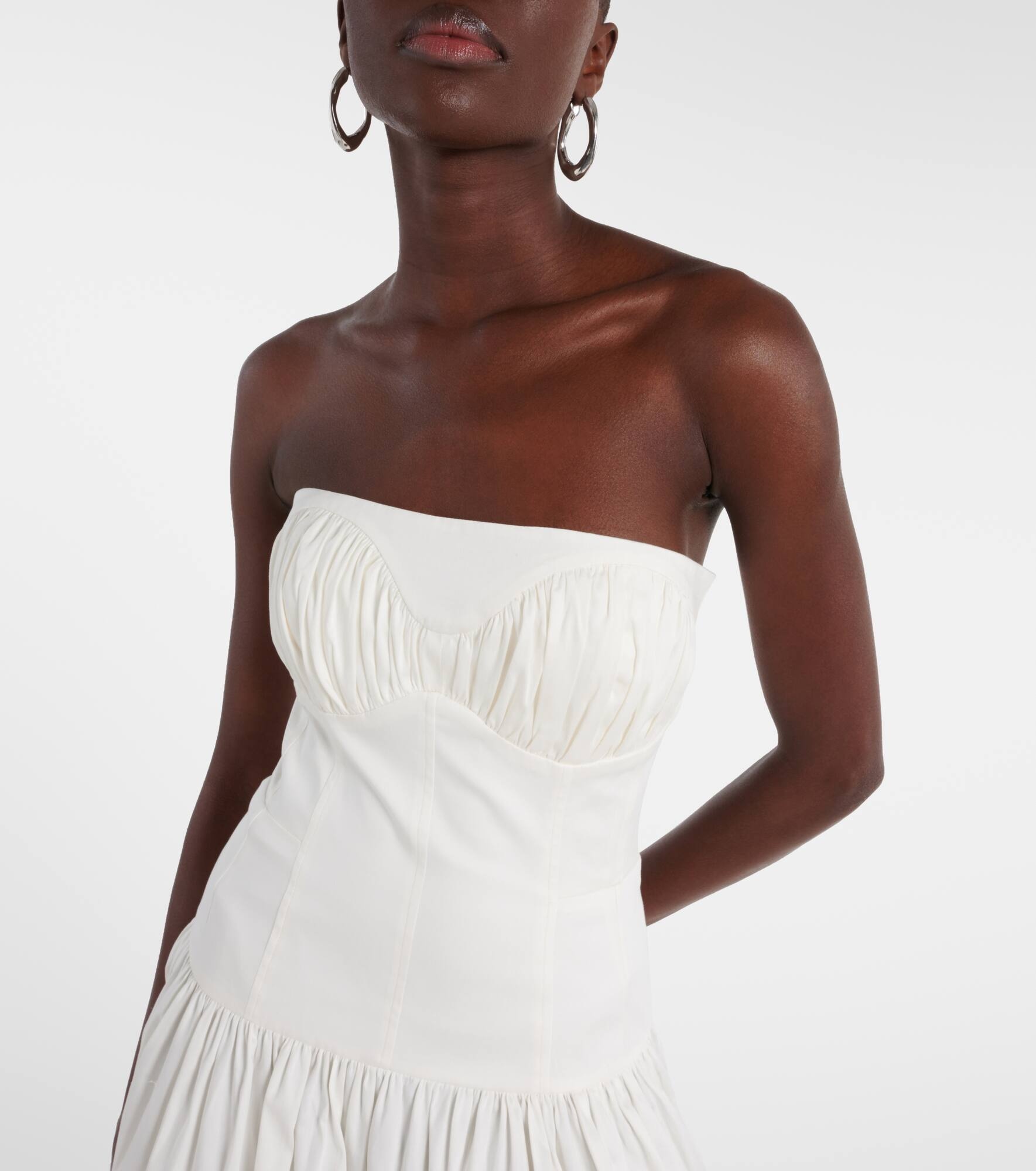 Lauryn strapless cotton midi dress - 4