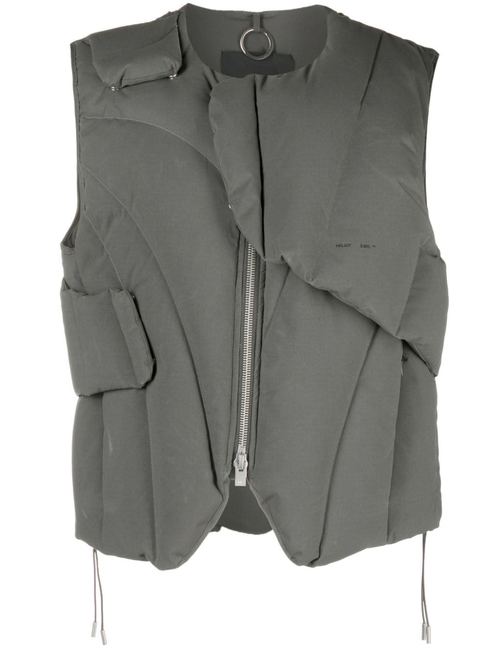 quilted layered vest - 1