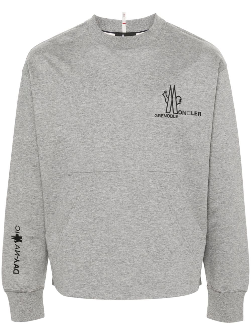 logo-appliquÃ© cotton sweatshirt - 1