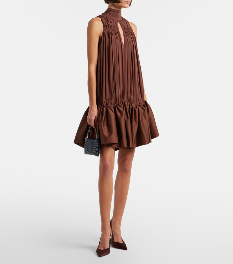 ROTATE Tie-neck draped minidress outlook