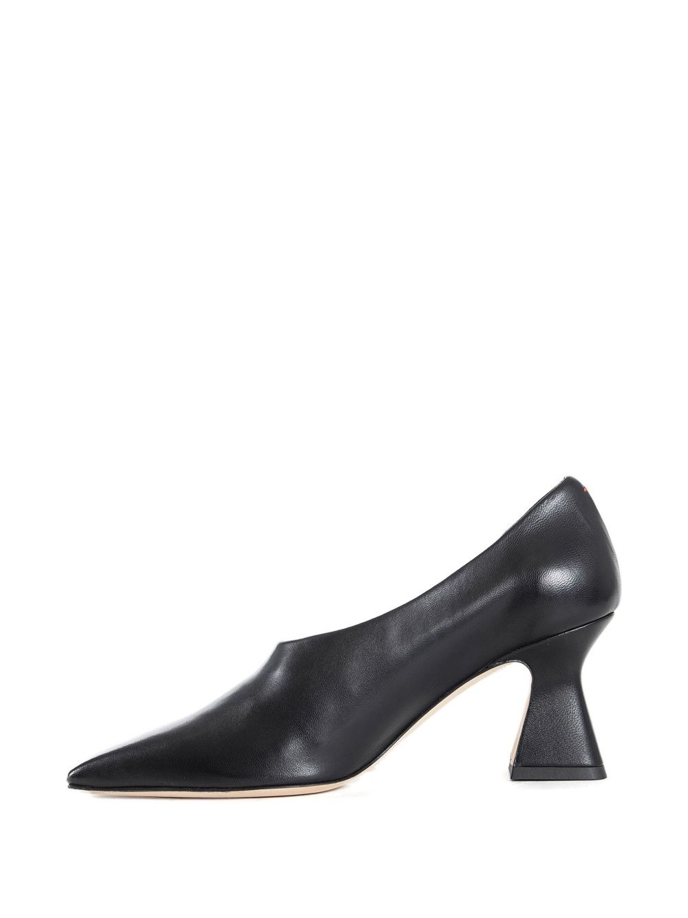 60mm square toe leather loafers - 5