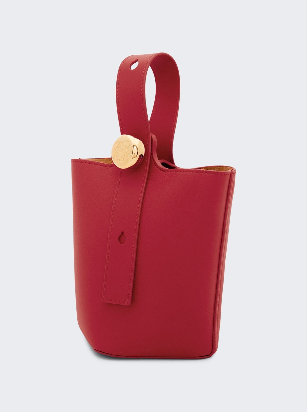 Mini Pebble Bucket Bag Burnt Red - 1