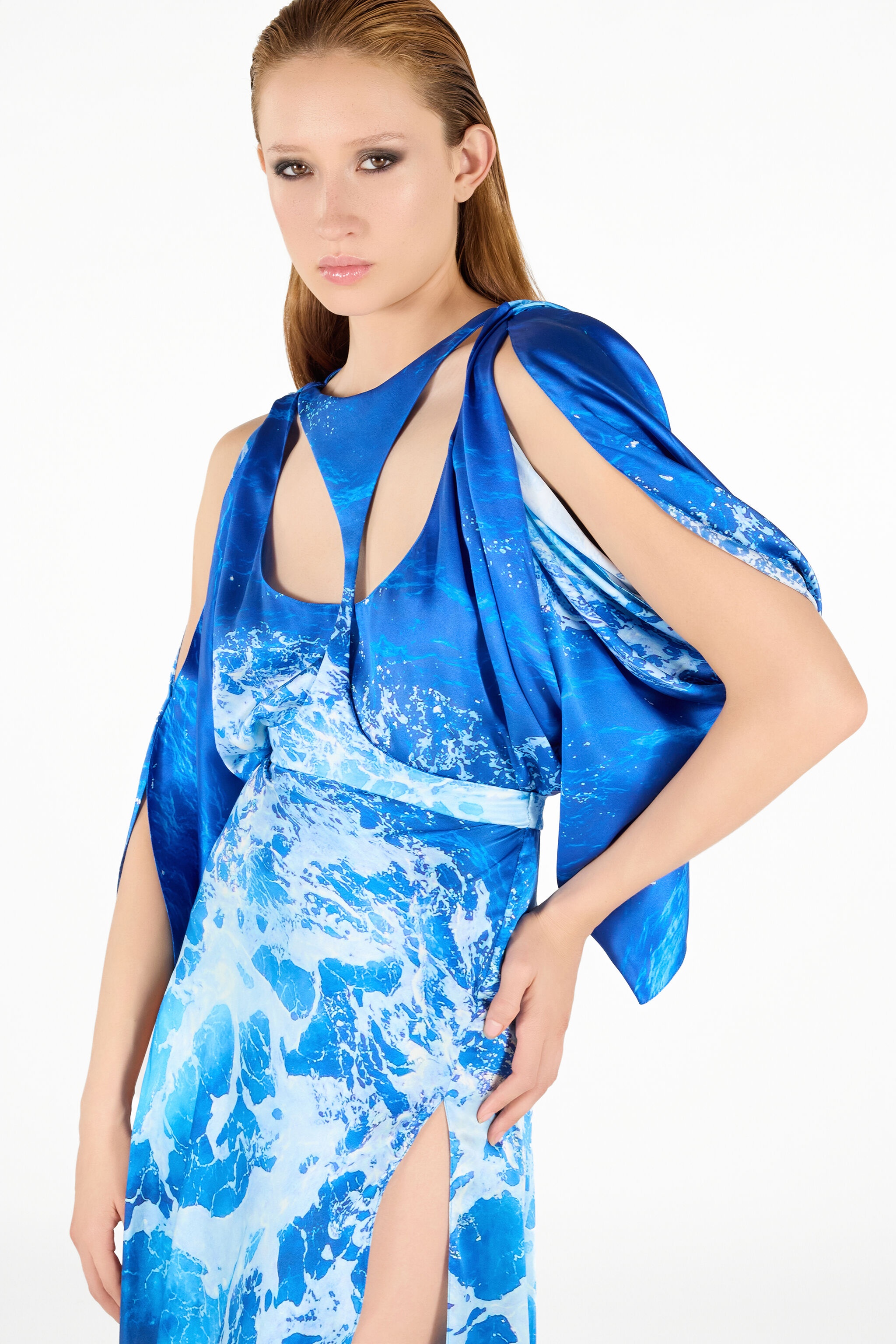 Stretto di Messina Print Long Dress - 6