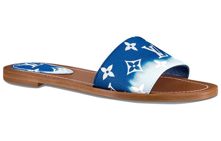 (WMNS) LOUIS VUITTON Lock It Slides 'Blue Monogram' 1A7TO6 - 2