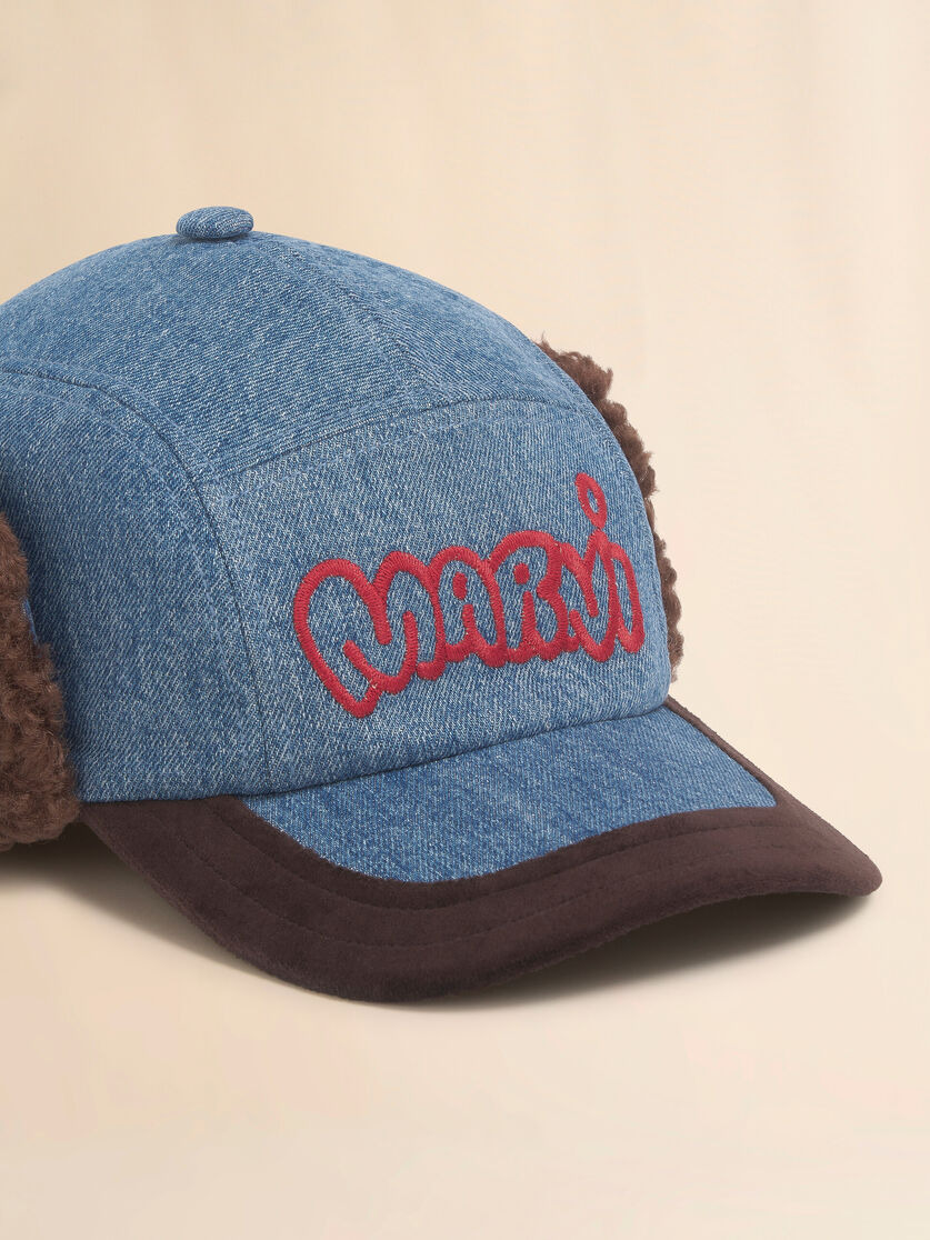 BLUE BULL DENIM AVIATOR BASEBALL CAP - 4