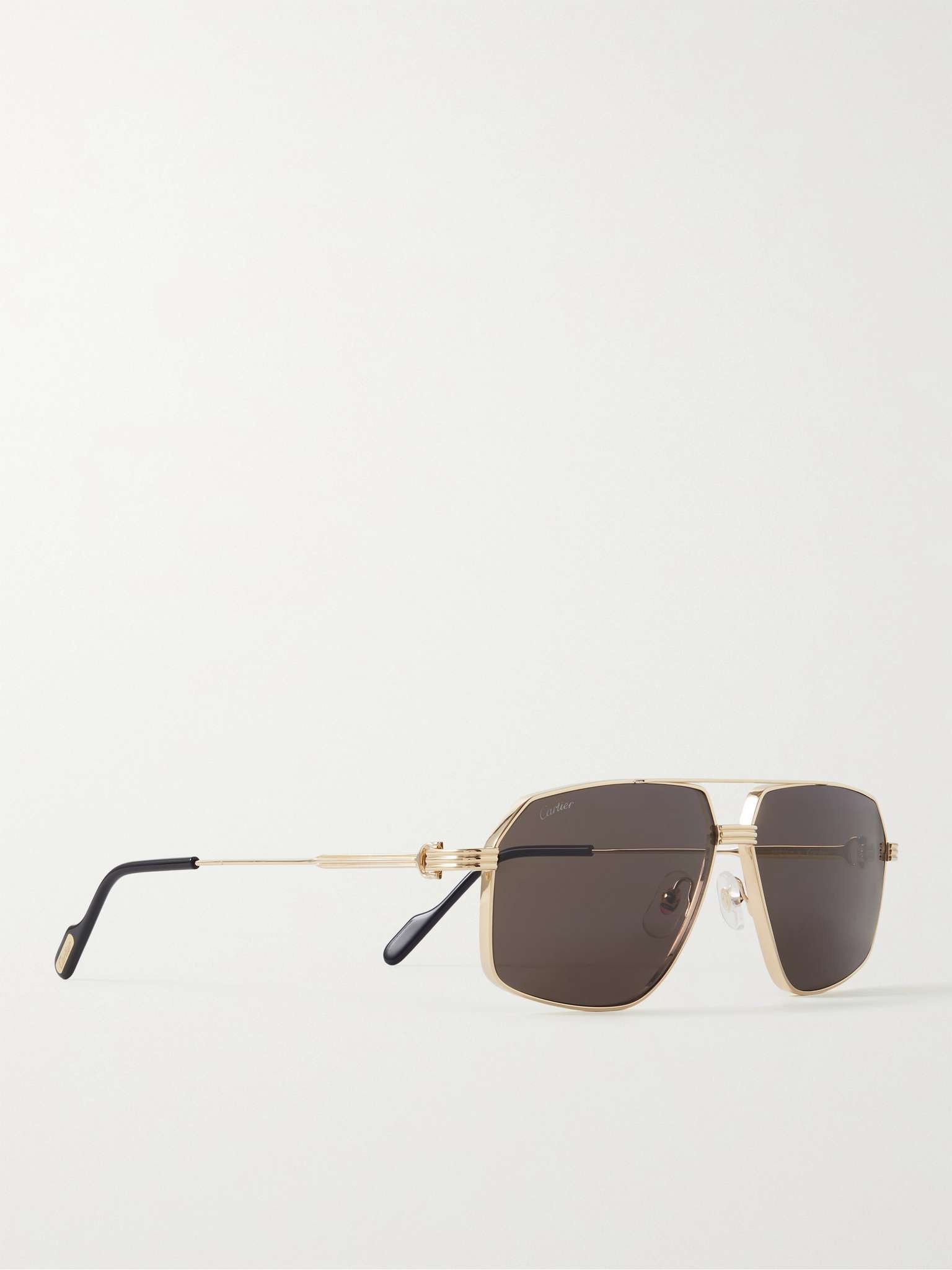 Aviator-Style Gold-Tone Sunglasses - 3