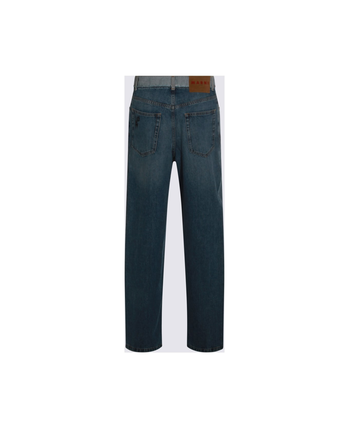Blue Cotton Jeans - 2