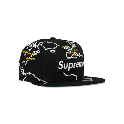 Supreme Supreme Worldwide Box Logo New Era 'Black' outlook
