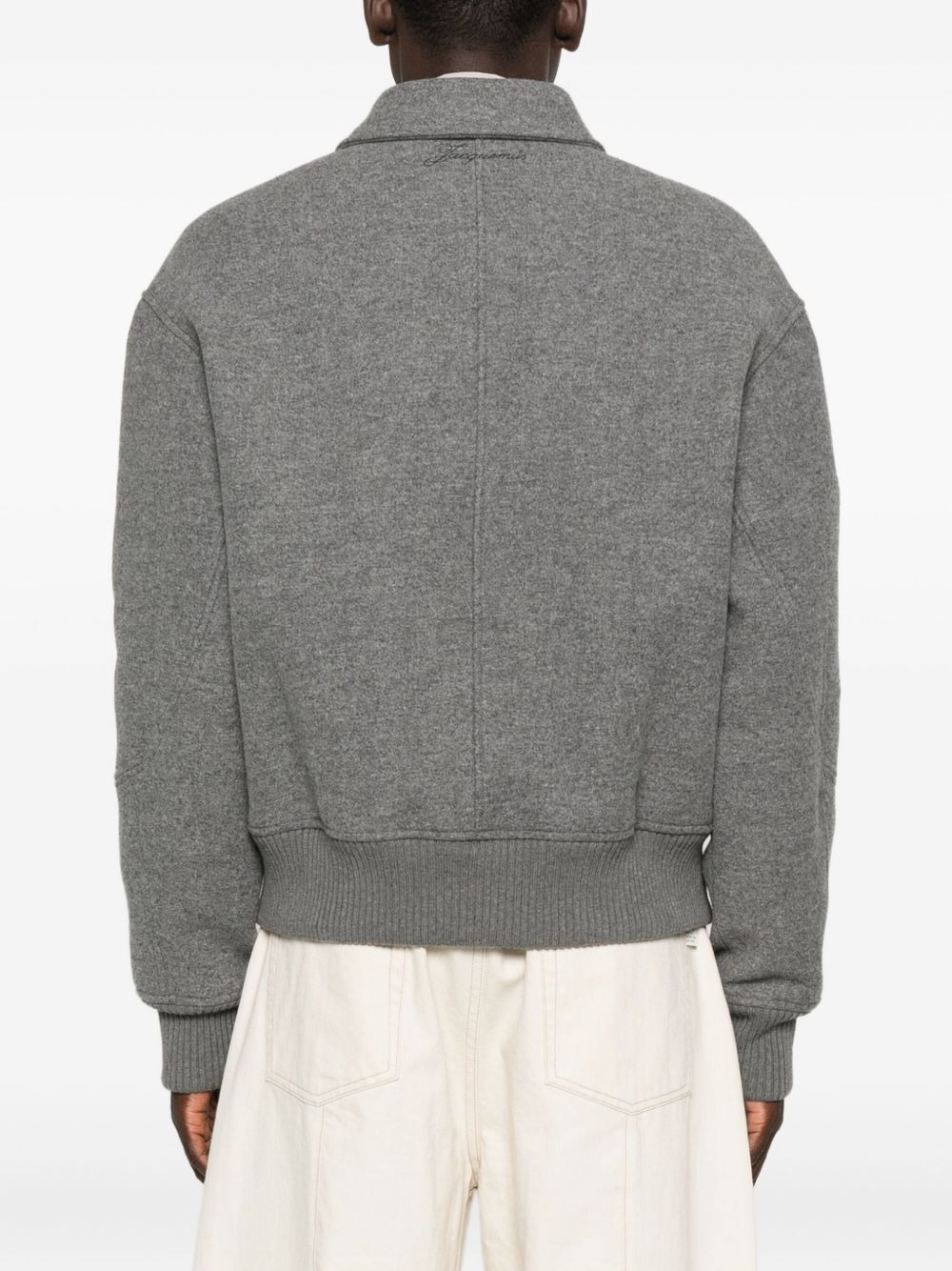 wool bomber jacket - 4