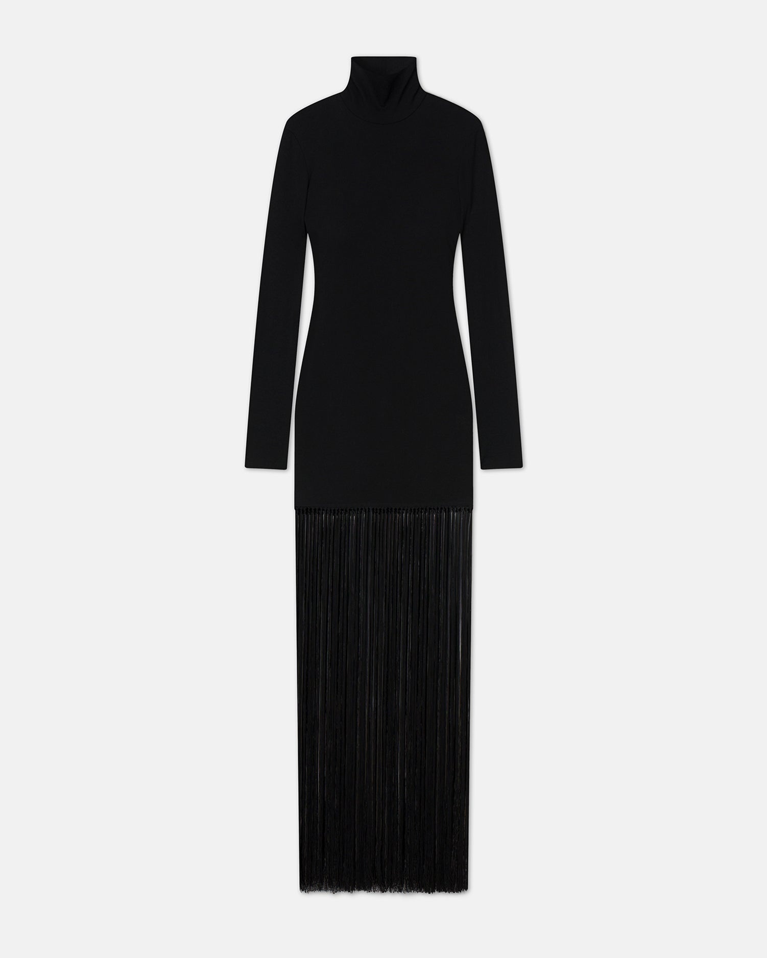 Fringed Mesh-Jersey Dress - 4