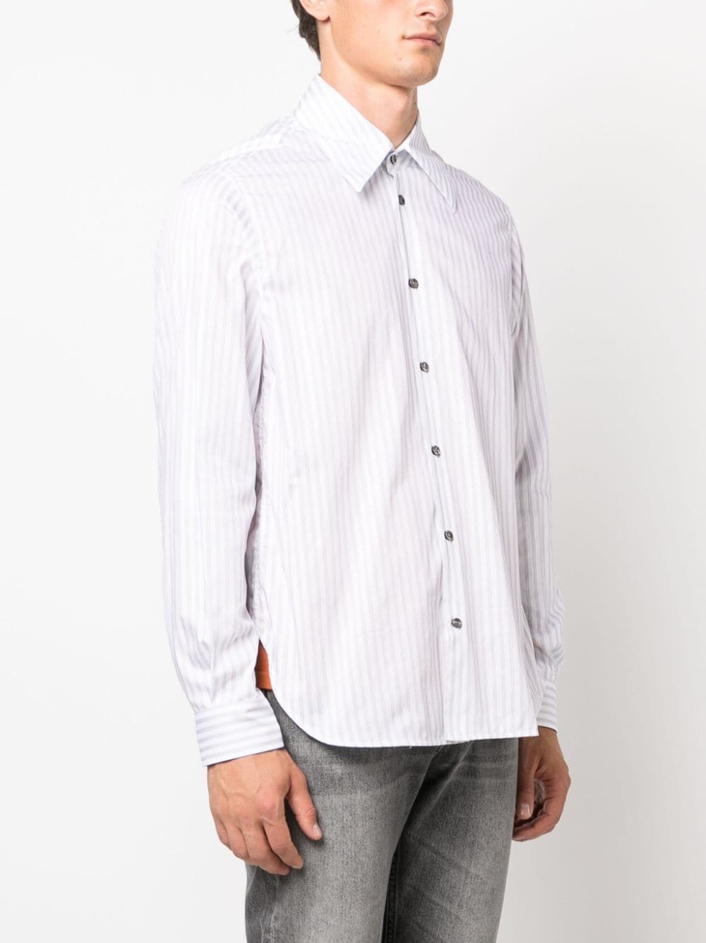 Please striped cotton shirt - 3