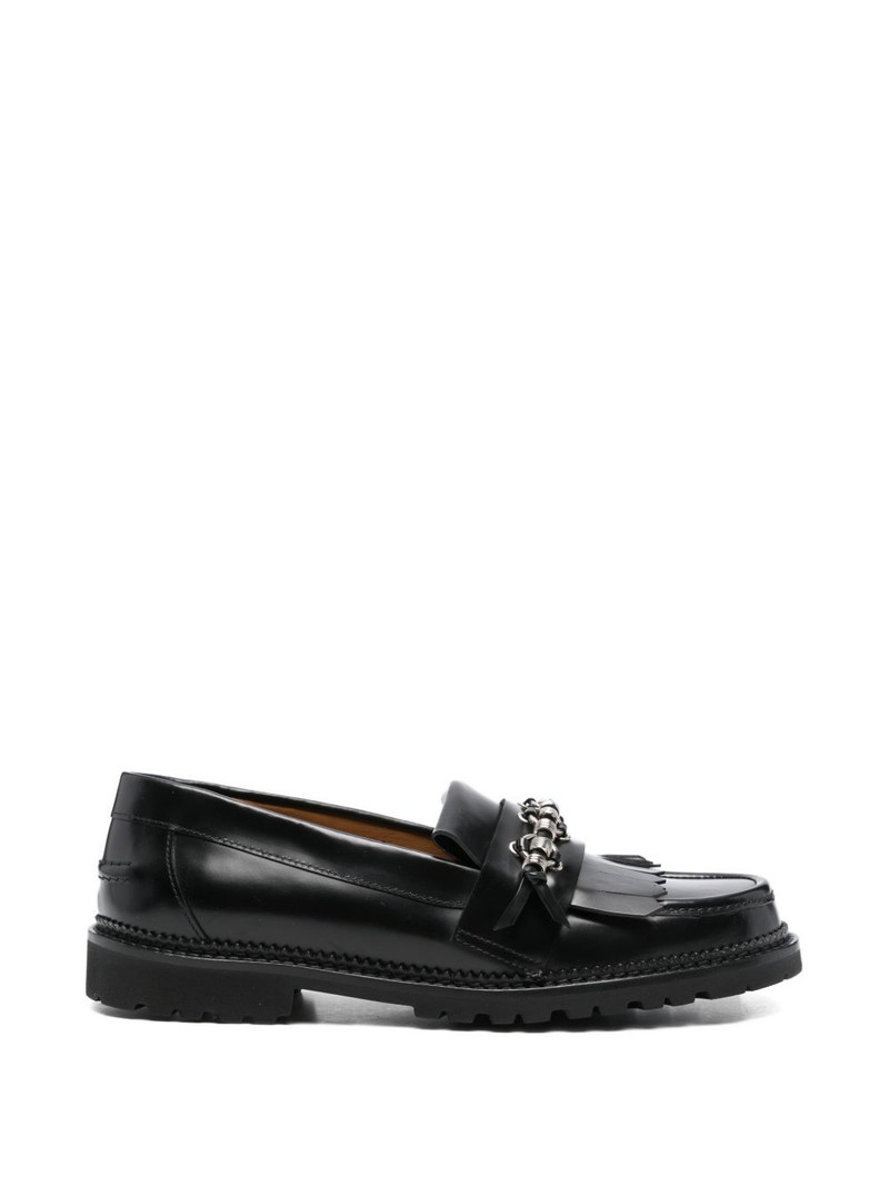 chain-tassel leather loafers 1