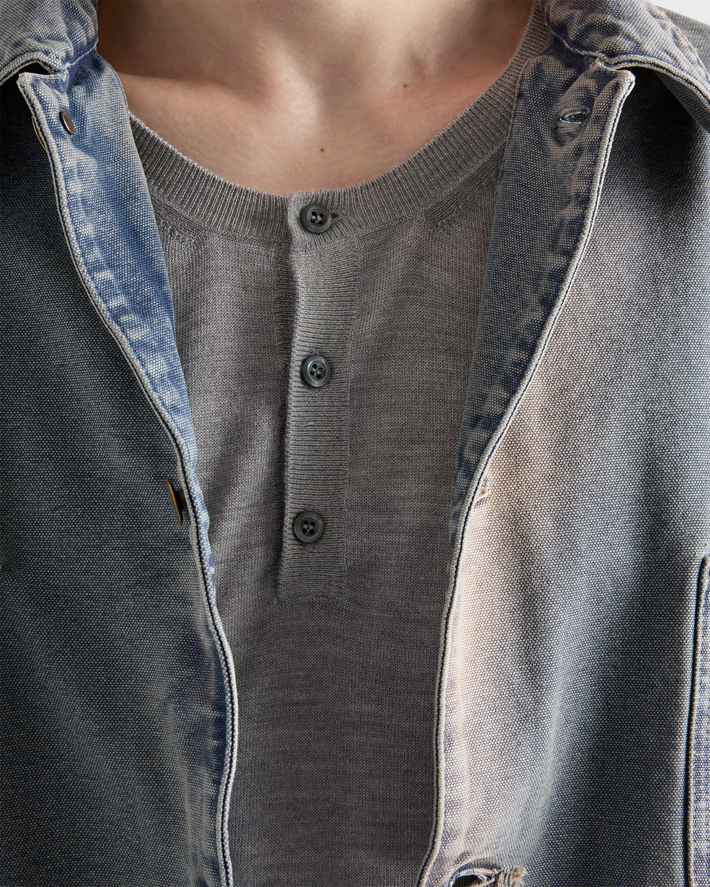Long-sleeved cashmere and silk sweater - 4