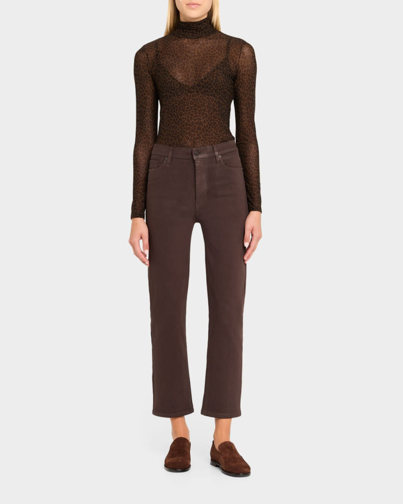 FRAME The Sheer Mesh Turtleneck Top outlook