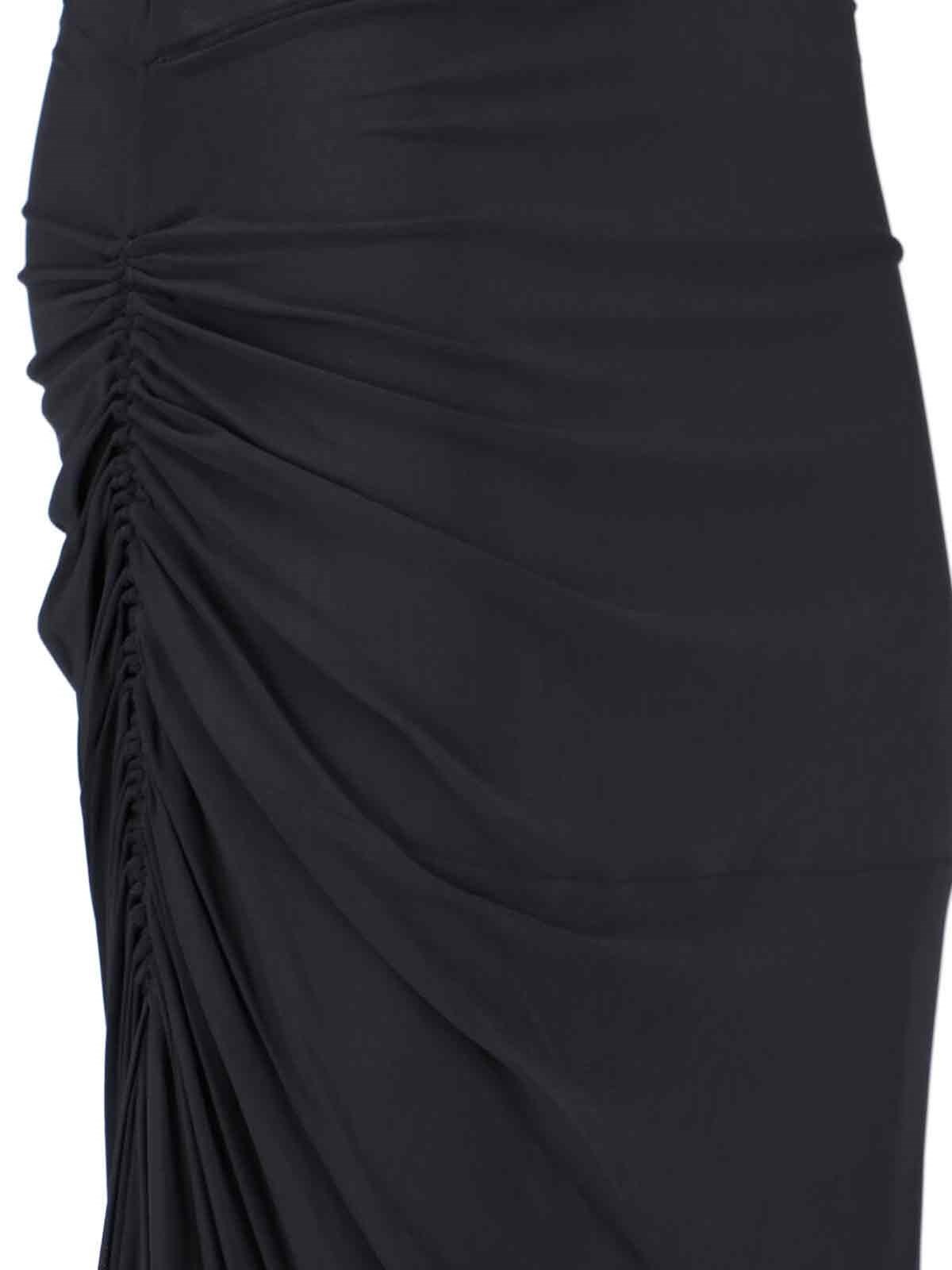 DRAPED MAXI VISCOSE SKIRT - 4