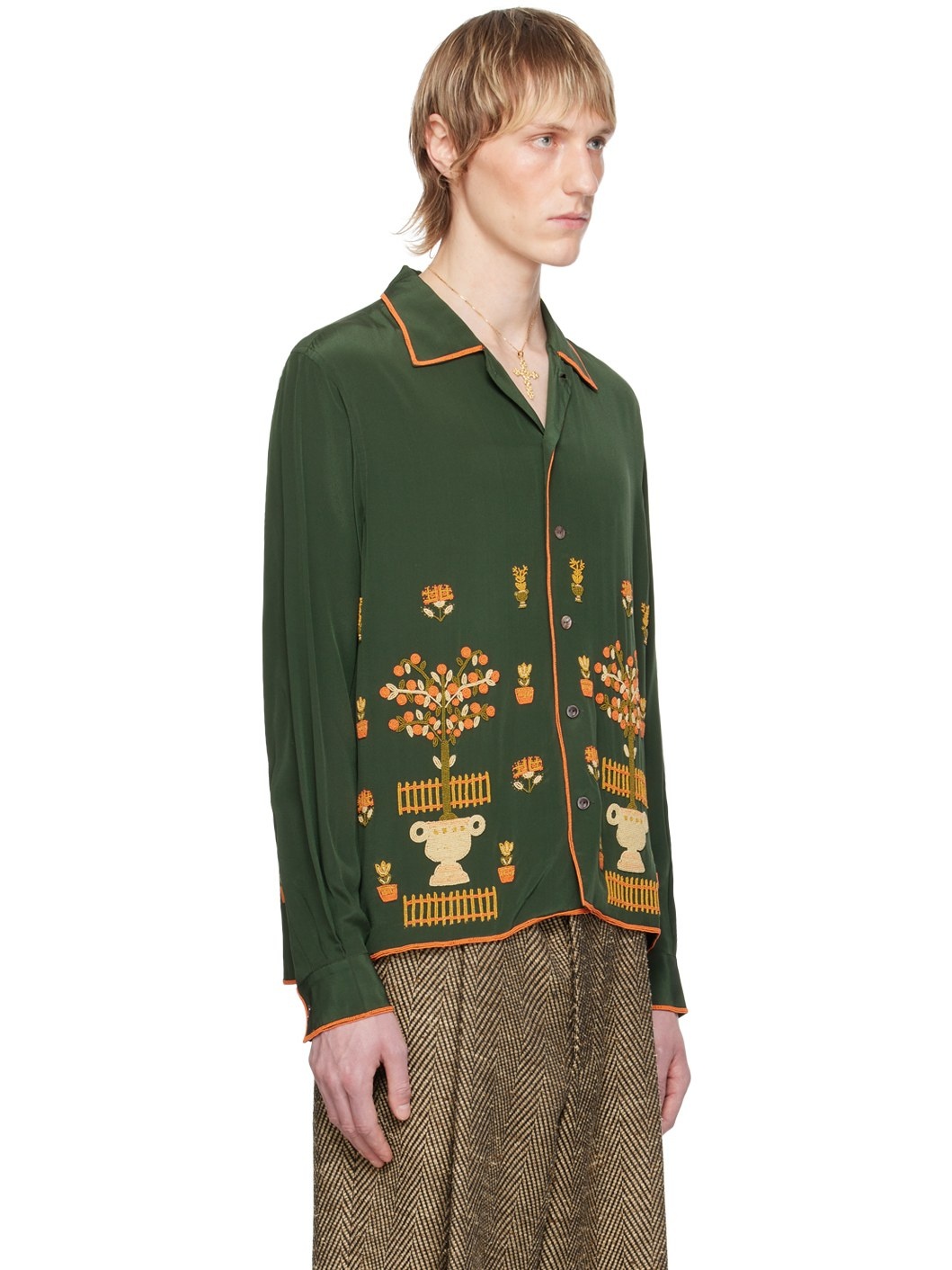 Green Beaded Paddock Sampler Shirt - 2