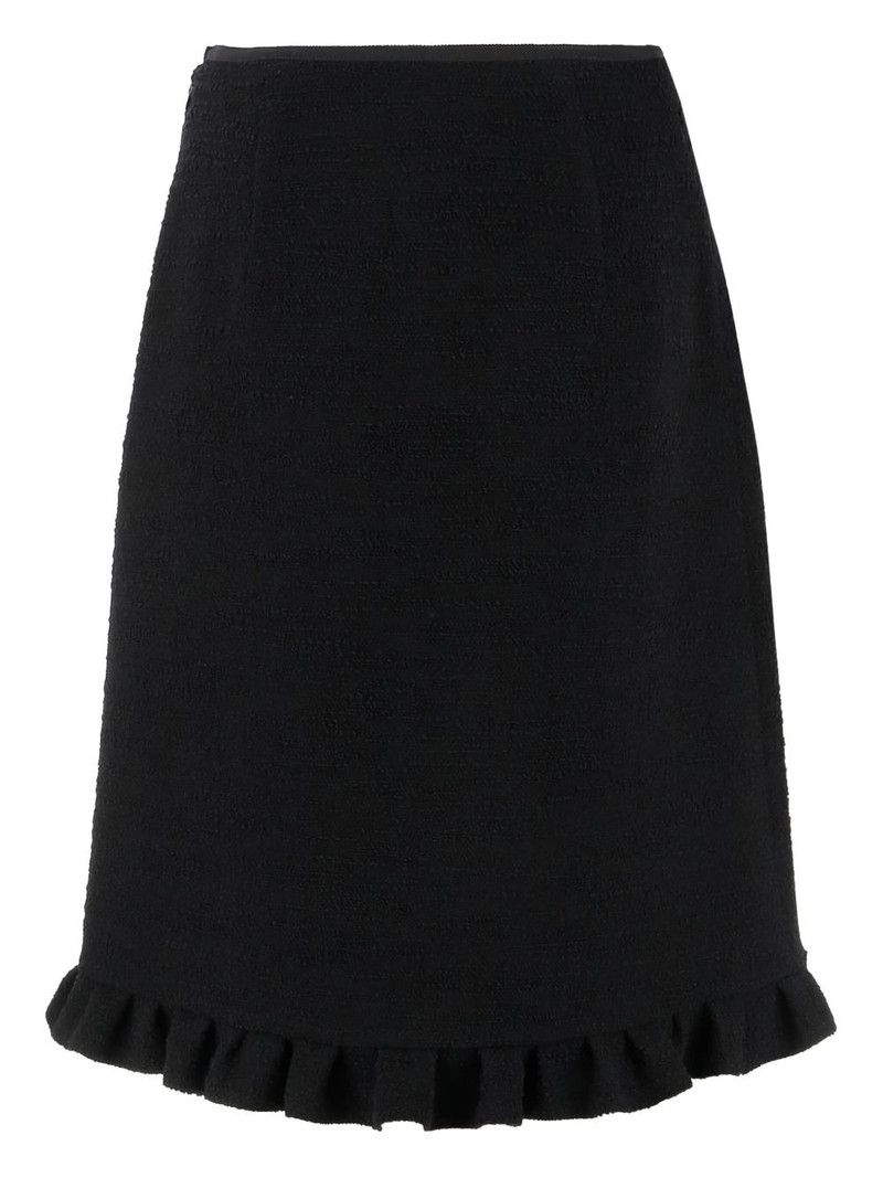 Valentino ruffled tweed mini skirt outlook