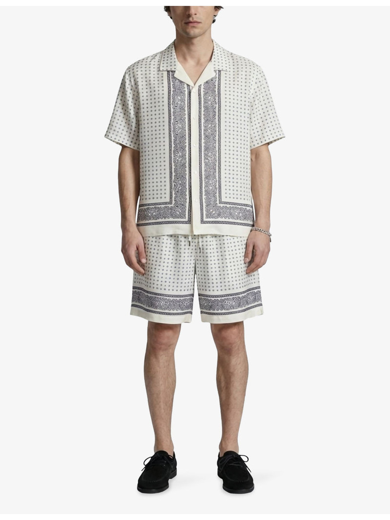The Kooples Bandana-Print Camp-Collar Woven Shirt outlook