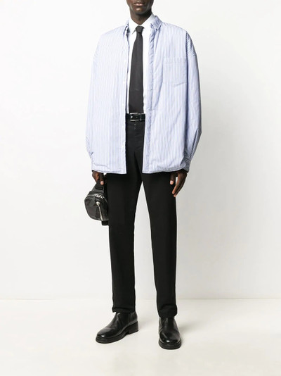 JUUN.J striped patch pocket shirt jacket outlook