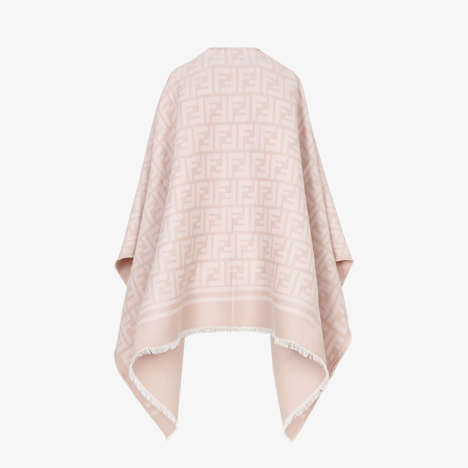 Poncho in pink wool and silk - 2