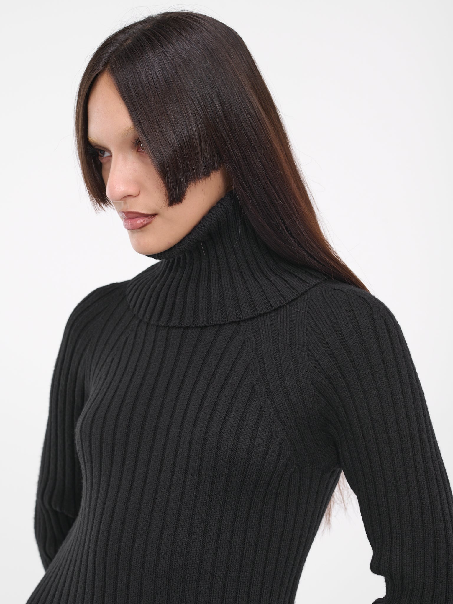 Distressed Rib Knit Dress - 4
