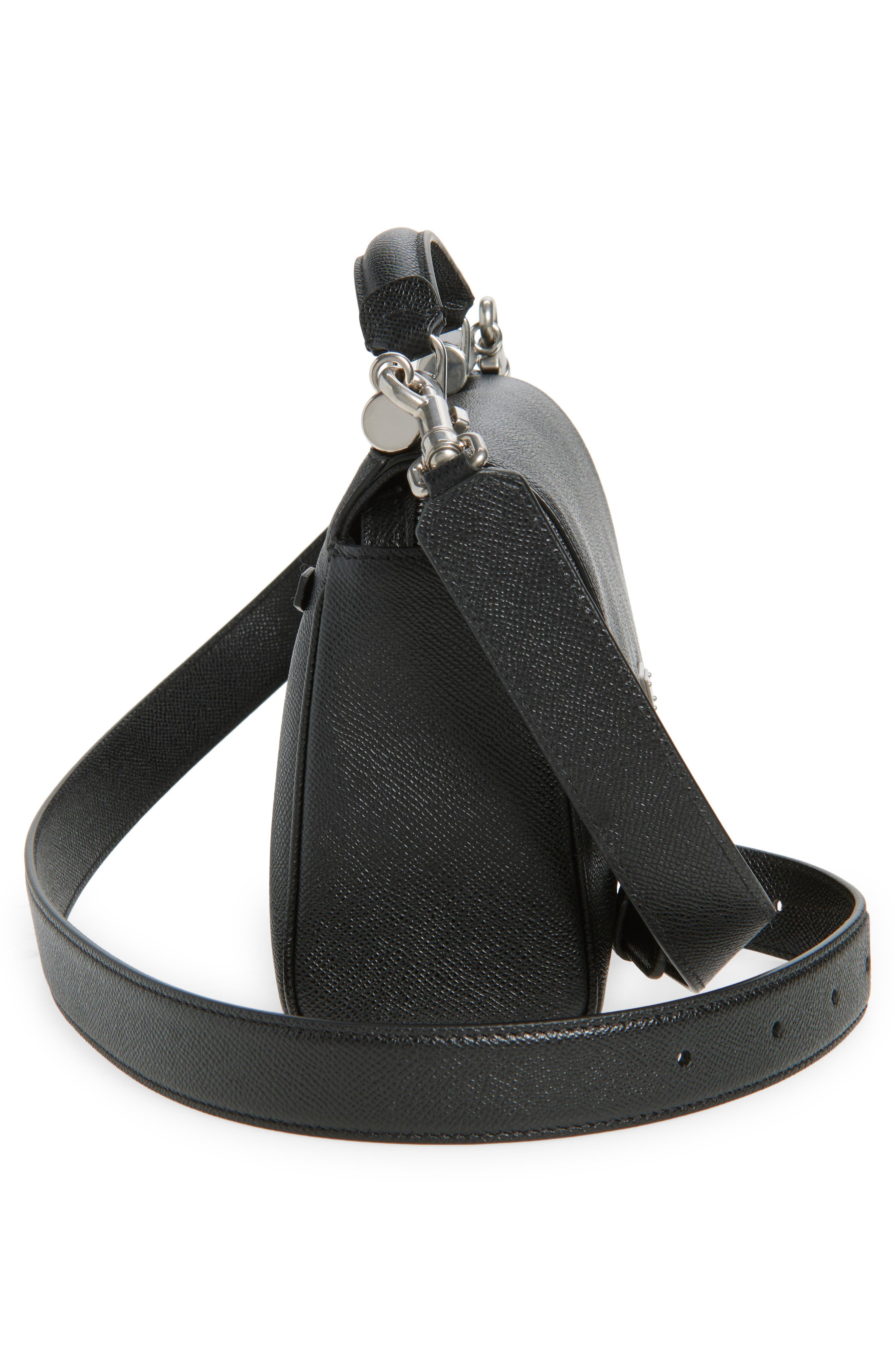 Dolce&Gabbana My Sicily Grained Leather Top Handle Bag in 80999 Nero at Nordstrom - 6