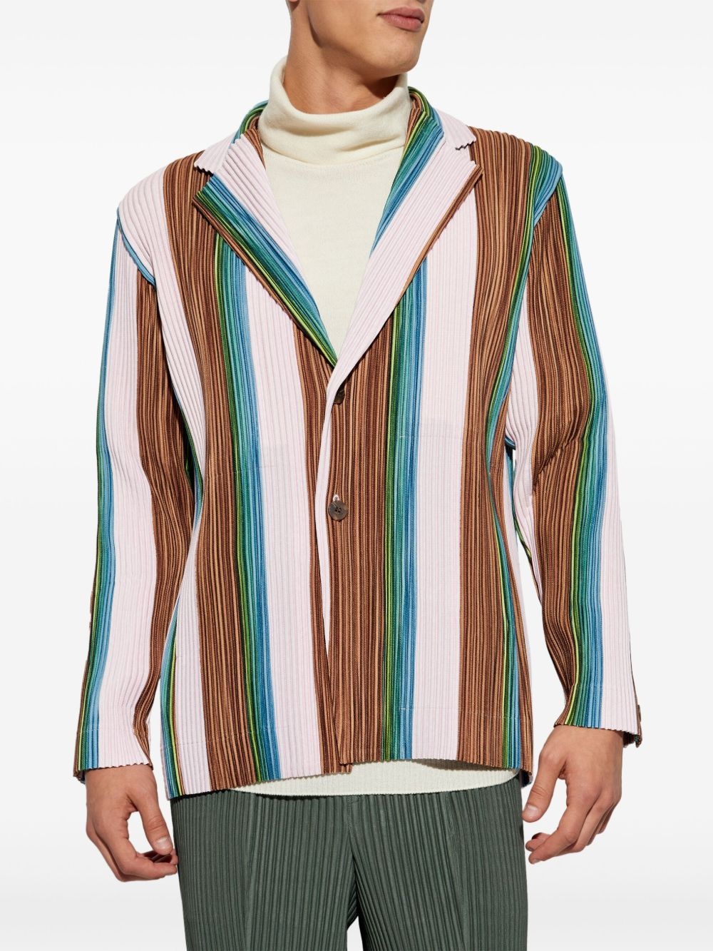 pleated blazer - 3